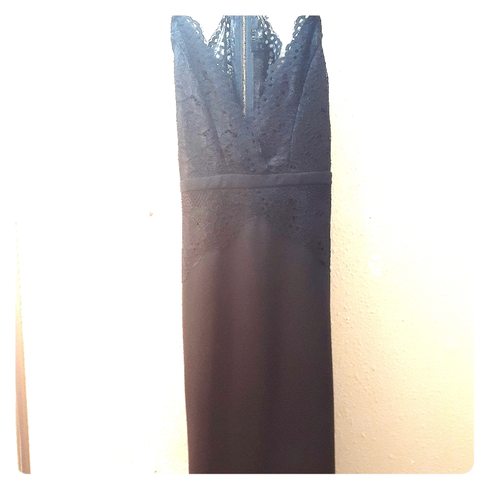 Black zip up lace dress